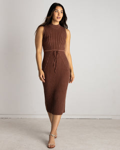 Maroon + Toffee Knit Two Tone Dress | XS-3X Soluna Collective Maroon + Toffee Knit Two Tone Dress | XS-3X Soluna Collective