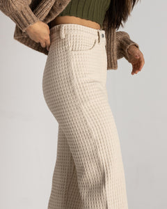 Wide Leg Pants // Natural Waffle - Available 11/15