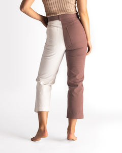 Deconstructed Two Tone Jeans  WHITE MARKET USA  Denim fashion Women pants  casual Fashion
